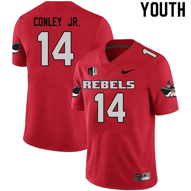 Youth #14 Keith Conley Jr. UNLV Rebels College Football Jerseys Sale-Scarlet - Click Image to Close